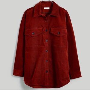 Madewell Plus Corduroy Twill Oversized Shirt-Jacket